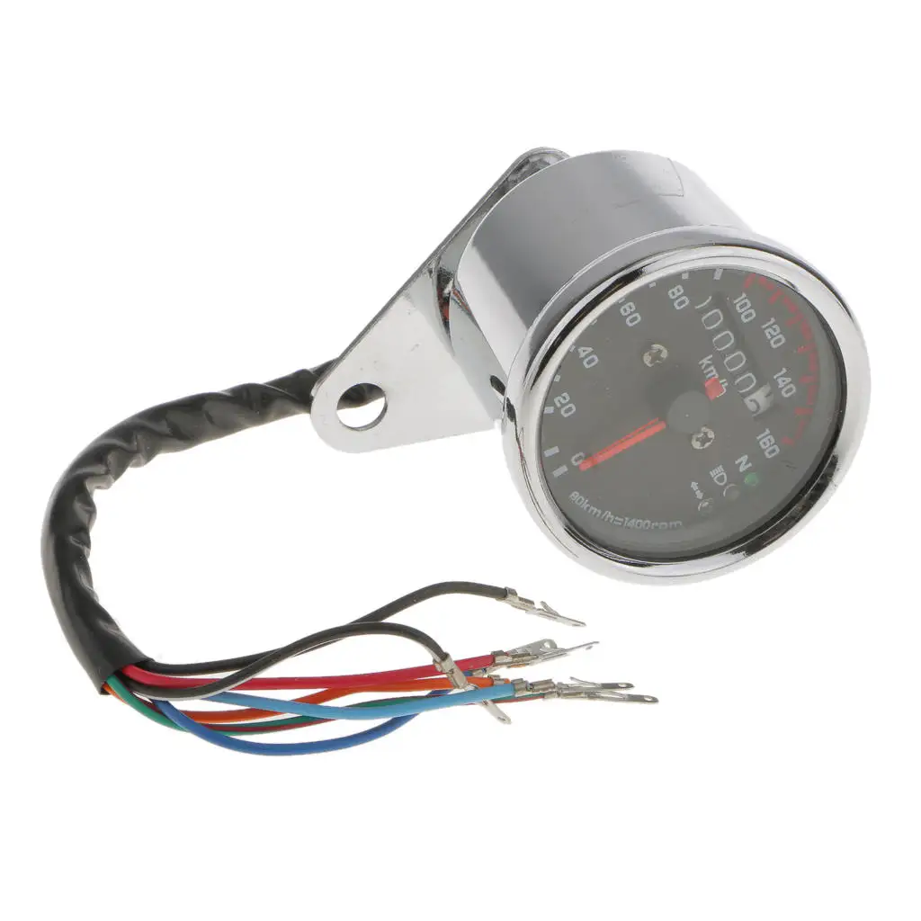 

Universal Dual Motorcycle Odometer Speedometer Gauge LED Signal Light Lamp
