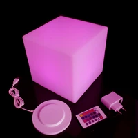20cm led outdoor chair cube square led lighting chair led night light cube seat free shipping 4pcslot