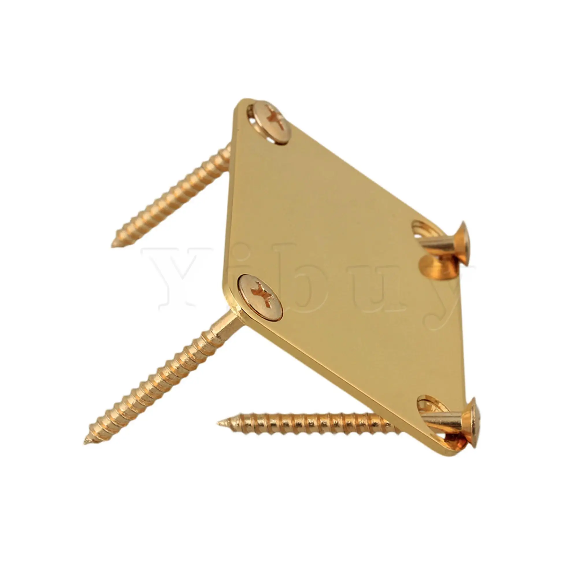Yibuy 20 Set of Gold Neck Plate for Guitar 4 Hole Style | Спорт и развлечения