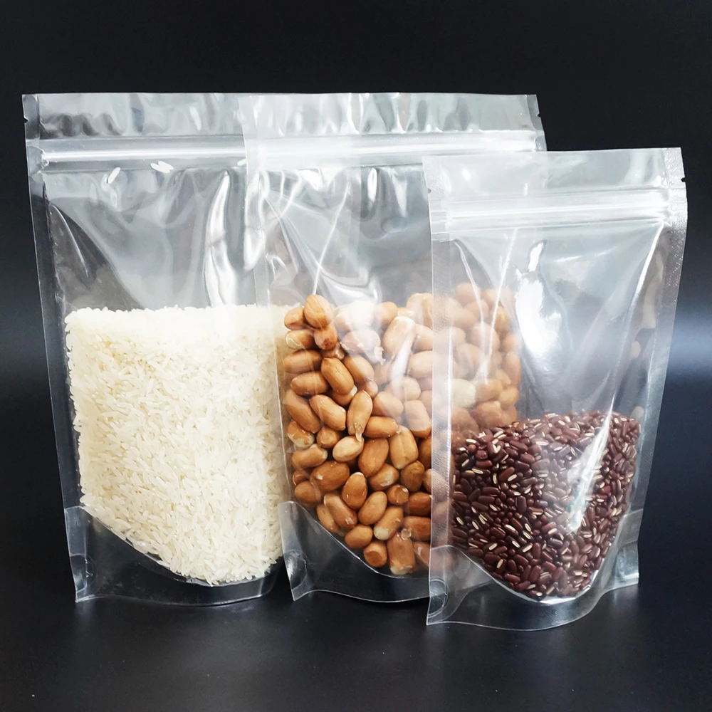 14*20 см 100 шт х стоьте вверх прозрачности ZipLock мешки прозрачные многоразовые лесной