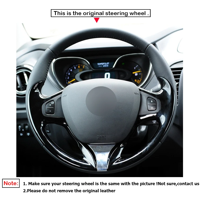 Чехол из искусственной кожи для руля Renault Clio 2013 2016 Captur 2015 Samsung QM3 2015|Чехлы на руль| |