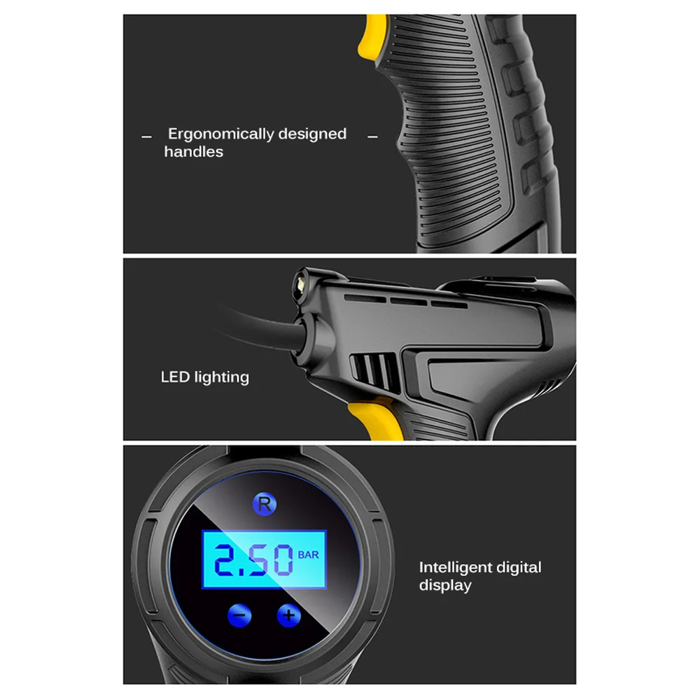 Портативный автомобильный насос для накачки шин беспроводной Перезаряжаемый