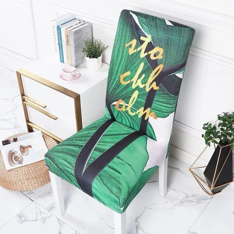 Спандекс покрывало для стула с принтом Обеденная рождественские покрытия дома