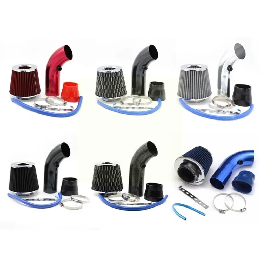 

Universal 64mm / 76mm Car Automobile Racing Car Cold Pipe Intake Air System Induction Hose Power Flow Kit Pipe L4M7