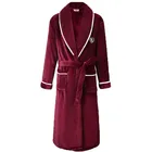 Женский зимний халат-кимоно, фланелевый Халат, свободная ночная рубашка, плотная теплая ночная рубашка, домашняя одежда