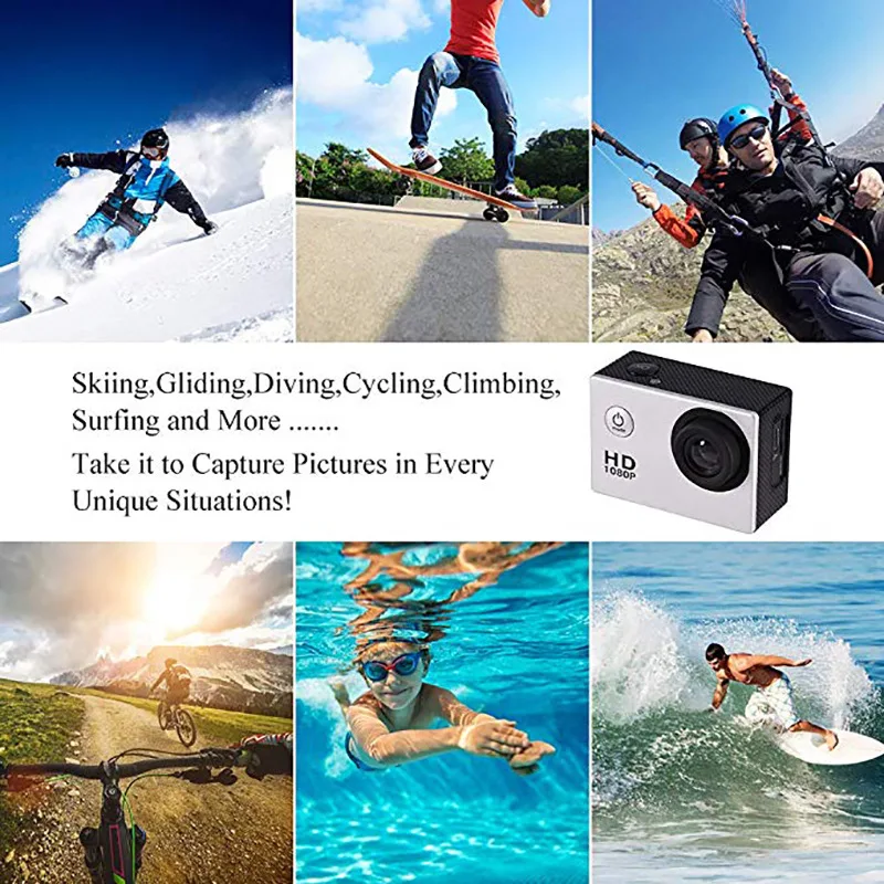 

Sj4000 USB Sports DV Camera Aerial Photography Diving Riding Recorder HD 1080P HDMI 170° Wide Angle Lens 2.0 Inch Screen