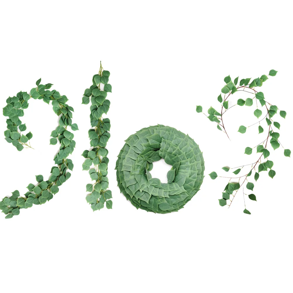 1х искусственный зеленый лист плюща гирлянда ротанговая листва Свадебный