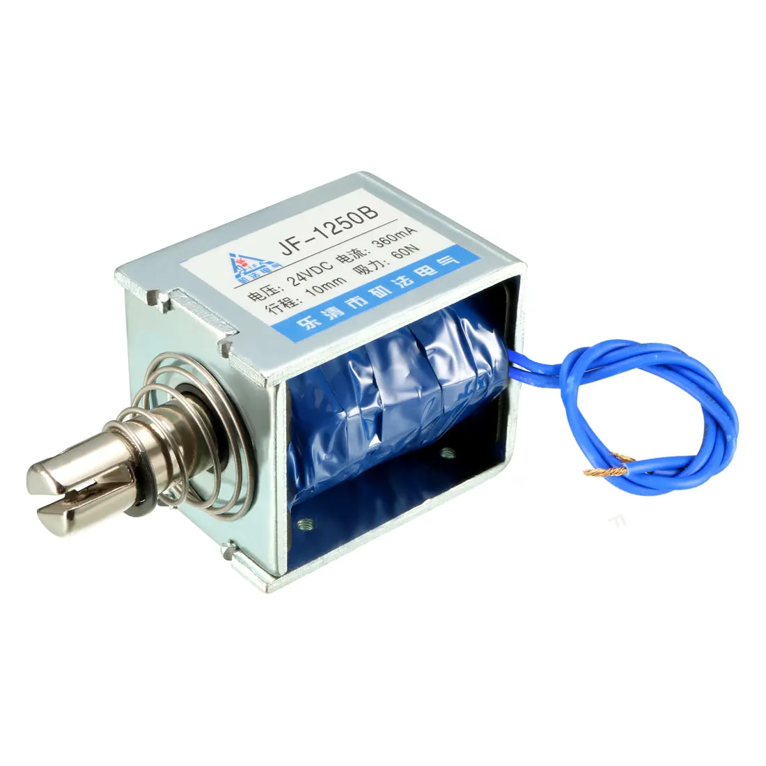 

uxcell JF-1250B DC 24V 360mA 60N 10mm Pull Push Type Open Frame Linear Motion Solenoid Electromagnet