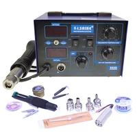 electric iron hot air gun welding station with tin absorber double digittal display solder station saike 952d 2 in 1 smd rework