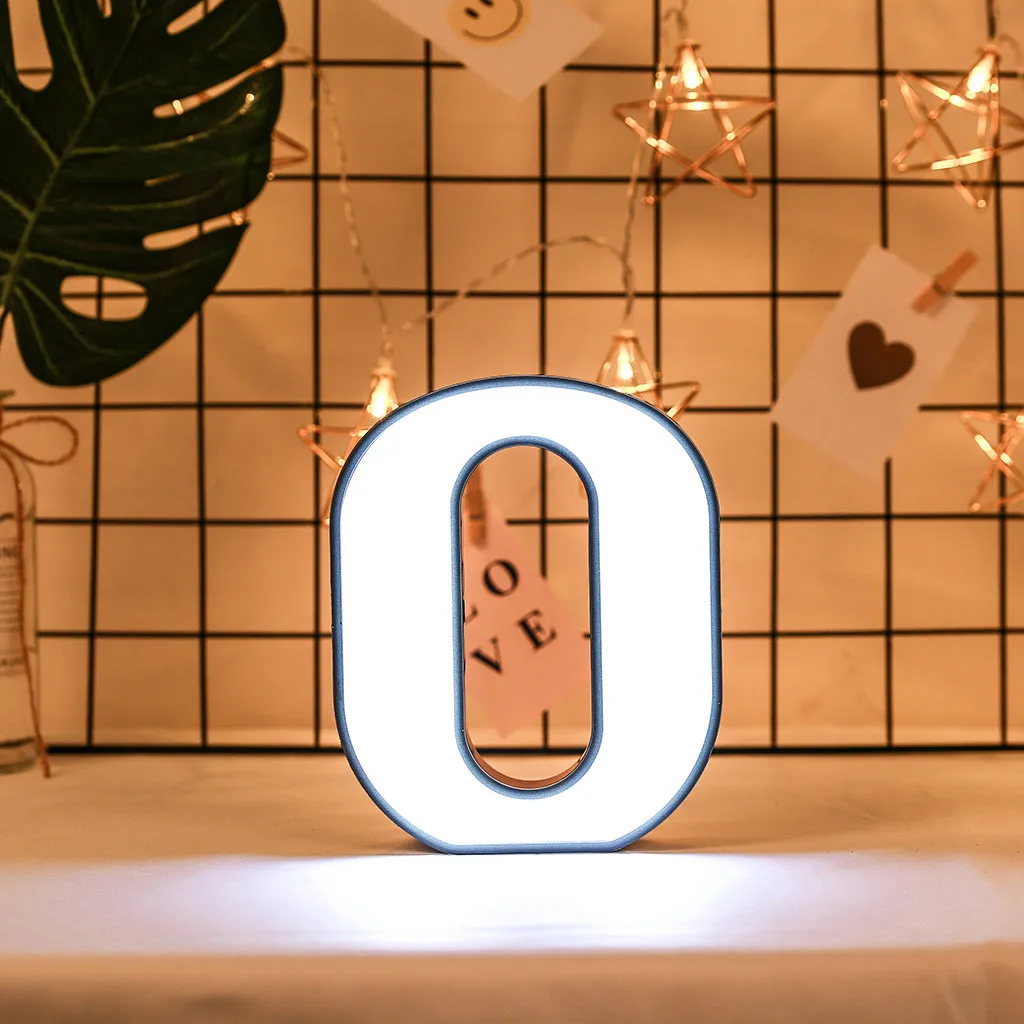 DIY 26 букв светодиодный ночник английский Marquee знак Алфавит 3D Настенный ночник t домашний Свадебный день рождения Жених