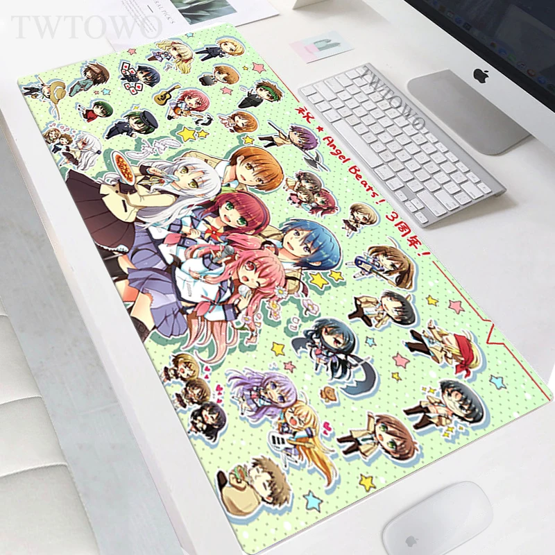 

Mouse Pad Gamer XXL New Home Computer keyboard pad Angel Beats Soft Gamer Anti-slip Natural Rubber Carpet Mouse Mat Mice Pad