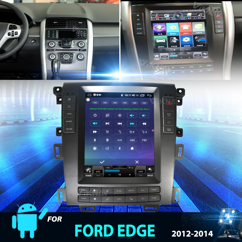 

Автомобильный радиоприемник 2 din Android для Ford Edge 2012 2013 2014 tesla, автомобильный стерео Мультимедийный плеер с GPS-навигацией