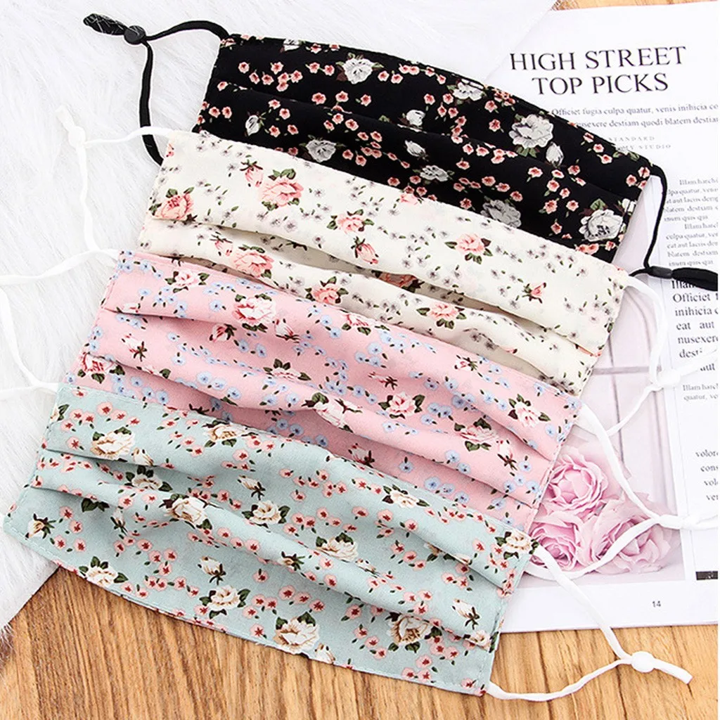 Pm2.5 Пылезащитная маска для рта наружные Цветочные Маски можно использовать