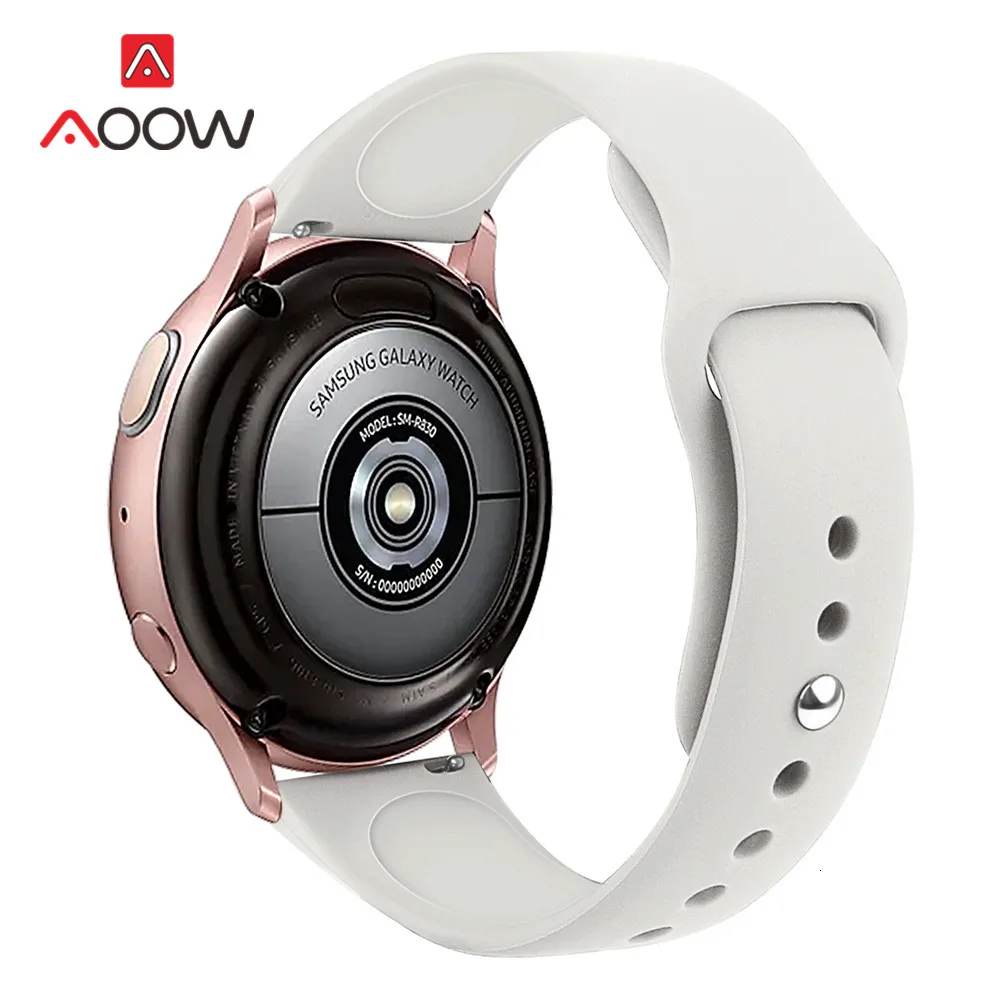 20 мм 22 мм силиконовый ремешок для samsung Galaxy Watch Active 2 40 мм 44 мм 42 мм gear S2 S3 Active2 Amazfit huawei браслет Band Correa