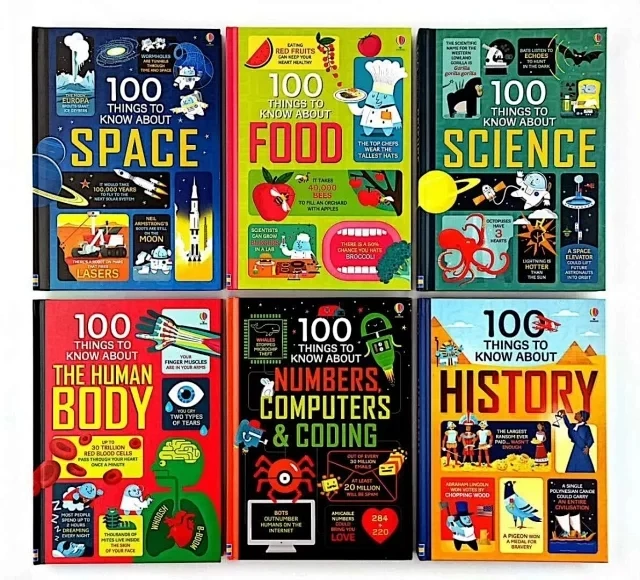 

6 книг, 100 вещей в курсе, детская книга рассказов на английском языке с изображением на английском языке, помогает ребенку читать, игрушка для...