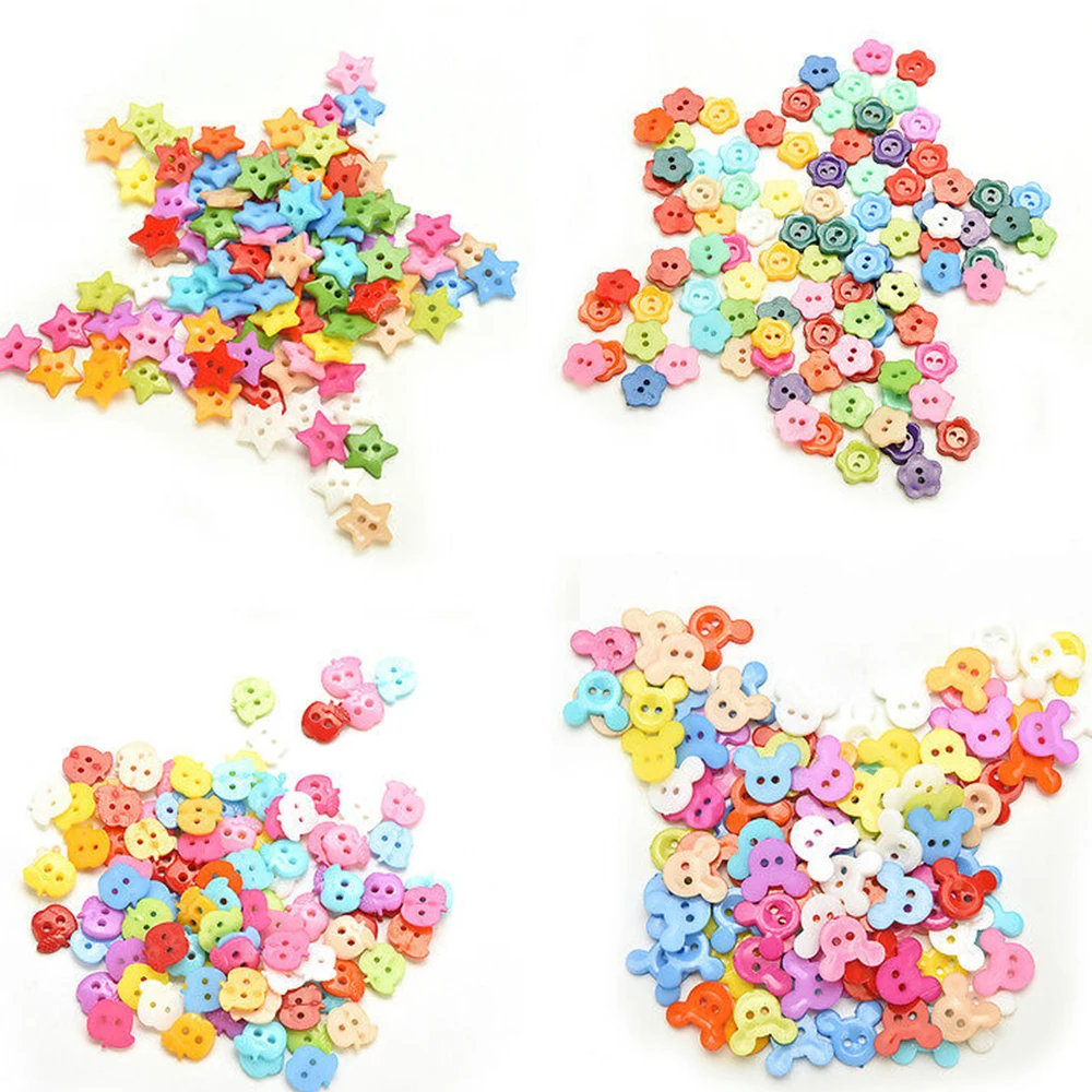 

100pcs DIY Toy Button Flower Craft Kits Kindergarten Kids Creative Toys Children Educational Handmade Gift Room Decoration