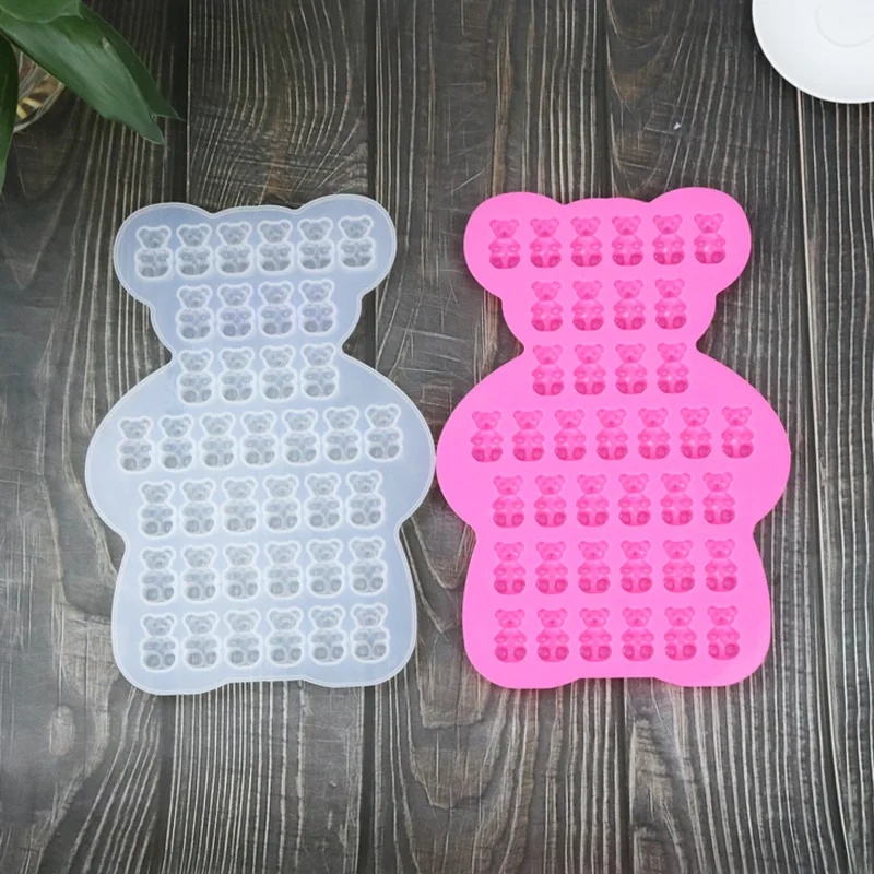 

Cute Bear Crystal Epoxy Silicone Mold Ice Cube Cookie Baking Cake Dessert Bear Mould Jewelry Making Resin Art Supplies DIY