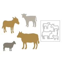 2020 new animal cattle and sheep silhouettes metal cutting dies for diy greeting card paper scrapbooking making craft no stamps