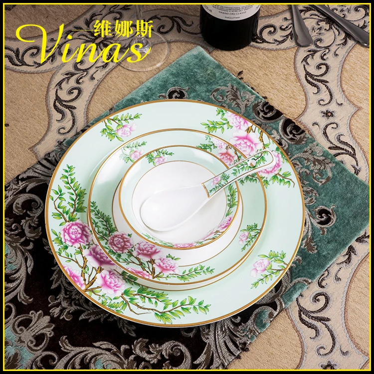 Китайский стиль отель подставка для кухни теарелка керамическая чаша набор стол