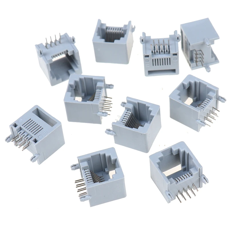 10 шт./лот RJ45 8P8C компьютер Интернет сеть PCB разъем | Обустройство дома