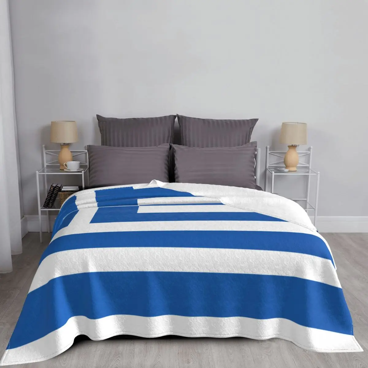 Ультрамягкое Фланелевое покрывало с греческим государственным флагом Греции |