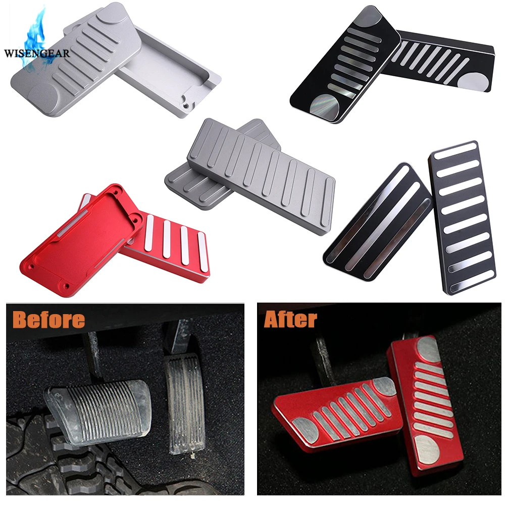 Алюминиевый Газовый акселератор педаль тормоза накладка пластины для Jeep Wrangler JK