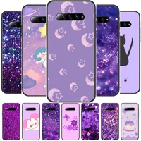 fashion purple stars shiny black soft cover the pooh for huawei nova 8pro 7 6se 5t 7i 5i 5 4 4e 3 3i 3e 2i pro phone case cases