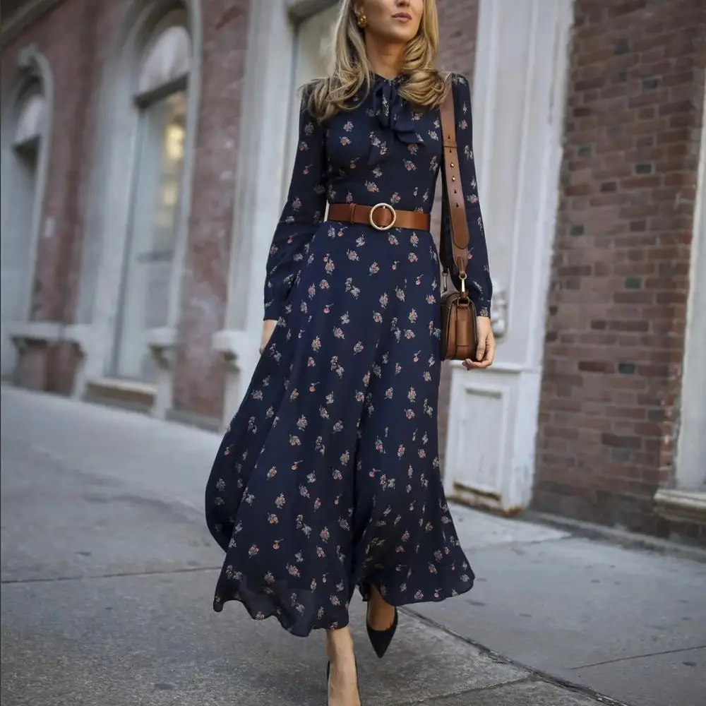 Shein модное эластичное платье с круглым воротником длинными рукавами и MS высокой