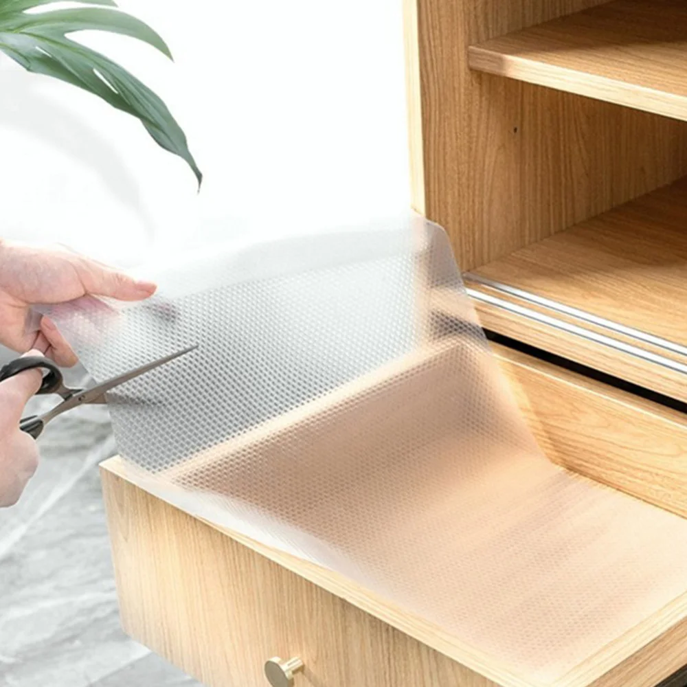 

300*45cm Moistureproof Pad Non-slip Drawer Mat Waterproof Cabinet Sticker Oilproof Shelf Cover Transparent Table Mats