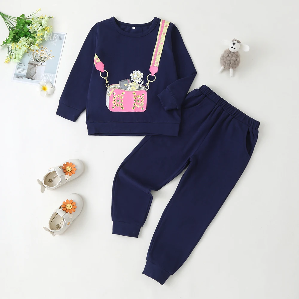 

KEAIYOUHUO Toddler Girls Clothes 2021 New Spring Outfits Suits Tracksuit For Girls Clothing Sets T-shirt+Pants Kids Clothes Sets