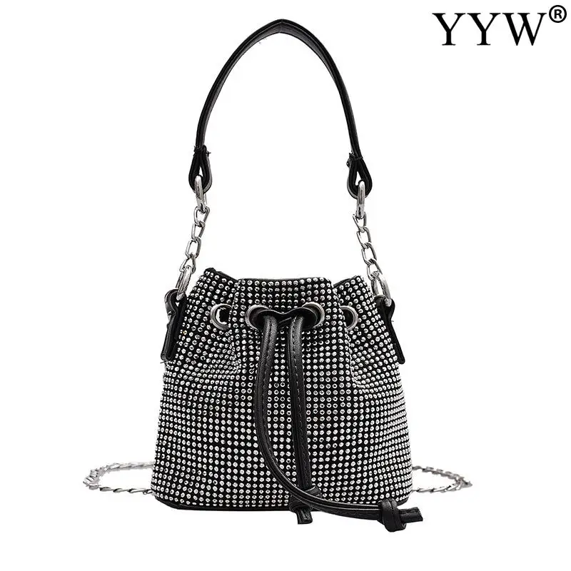 

Fashion Women Bucket Shoulder Bag Diamonds Design Crossbody Bag Evening Party Purse Girl Handbags Female Clutches Bolsos Mujer