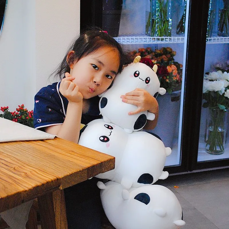 25 см/32 см одежда с принтом милой коровы Плюшевые игрушки животных мультфильм