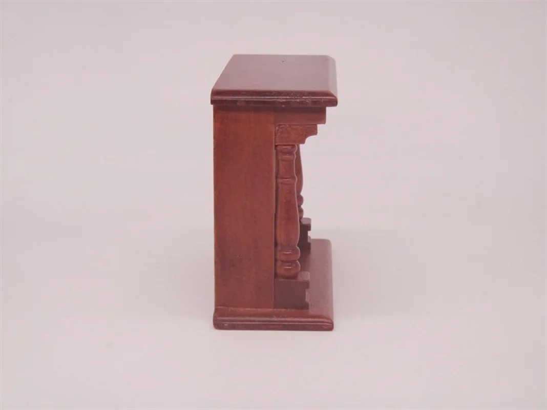 

1:12 DIY Dollhouse Furniture Miniature Model Art Chinese Style Decorative Walnut Fireplace