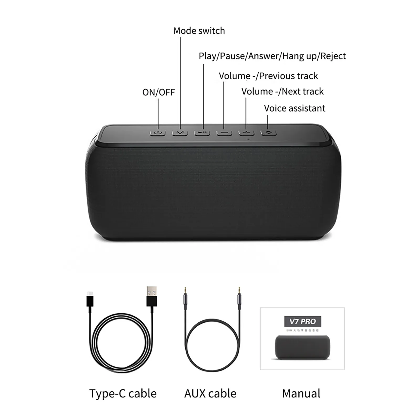 

60w High Power Ipx5 Waterproof Portable Bluetooth Speakers Bluetooth 5.0 Excellent Sound Quality And Bass Enhancement 18m Range