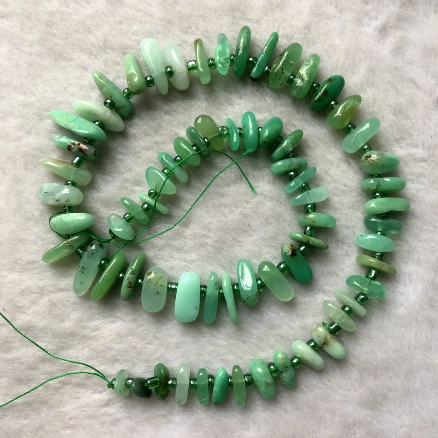 

Wholesale 1pcs 100% Natural Chrysoprase Beads,8-16mm Long Chips Beads,Polished Nugget Beads for jewelry diy