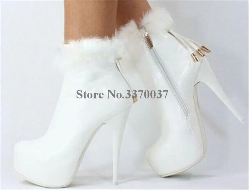 Реальные фотографии женские короткие сапоги с круглым носком на высокой