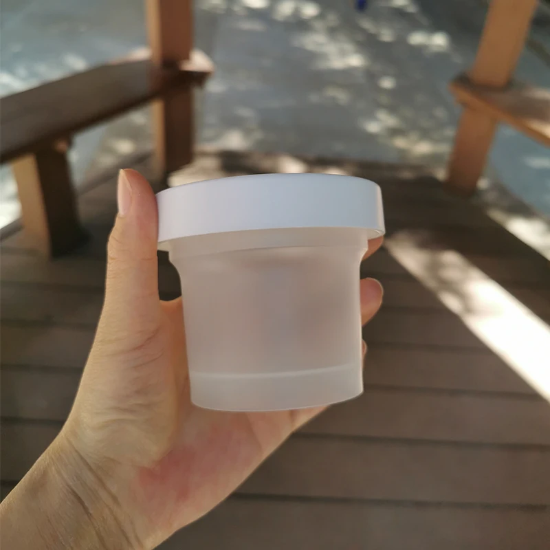 

10pcs High quality pudding ice cream cup 100ml 200ml 500ml plastic cups packaging cake mousse pastry small cups with lids