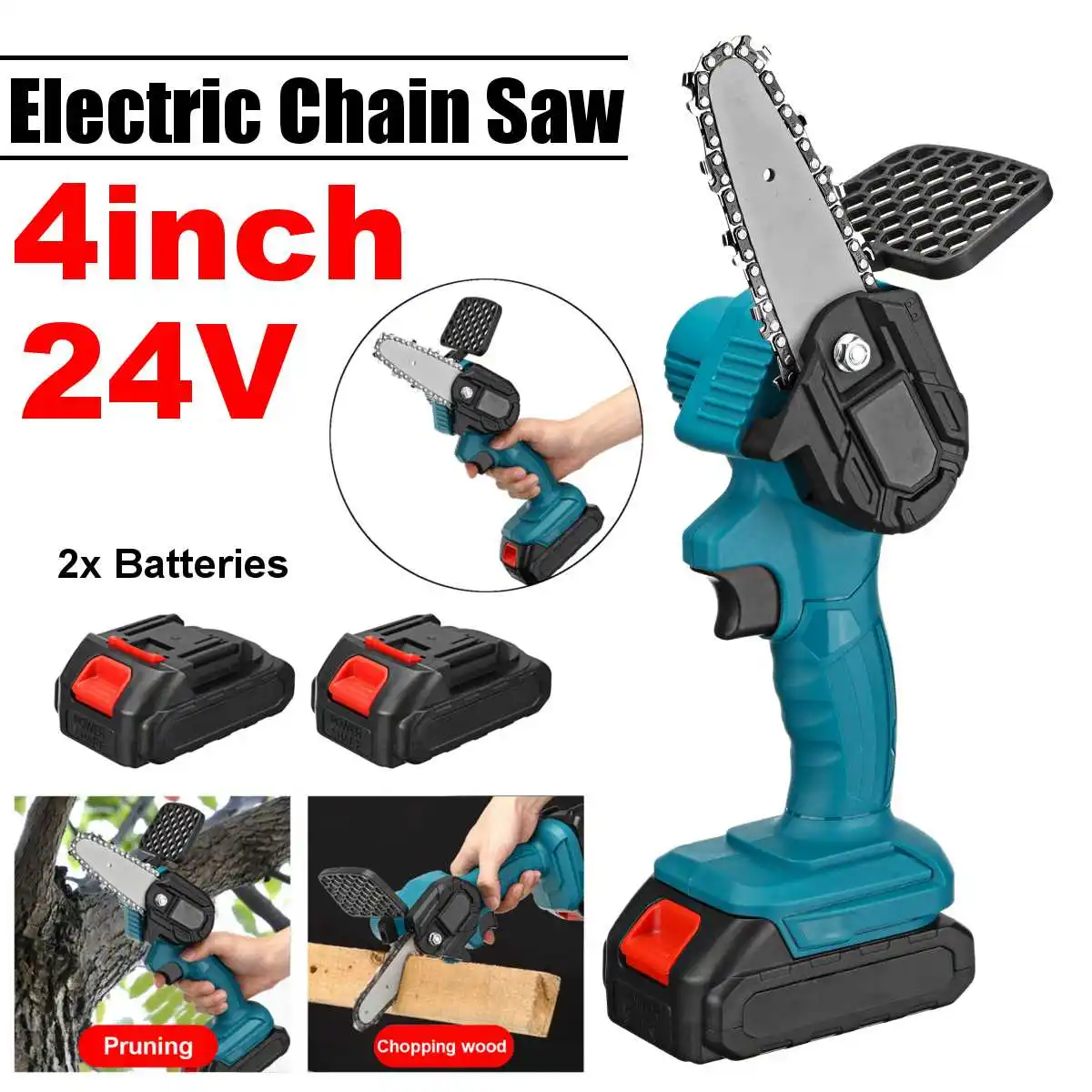 

Portable Electric Pruning Saw Rechargeable Mini Electric Saws with Lithium Battery Charger Woodworking Garden Logging US/EU Plug