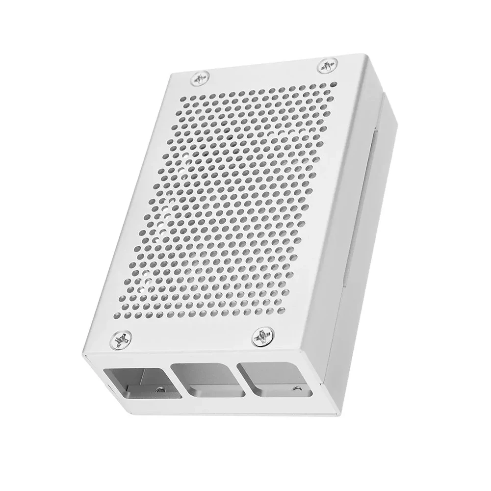

Compatible Computer Case Black Shell Aluminum Case Cooling Fan Silver Box Metal Enclosure with Raspberry Pi 4 Model B