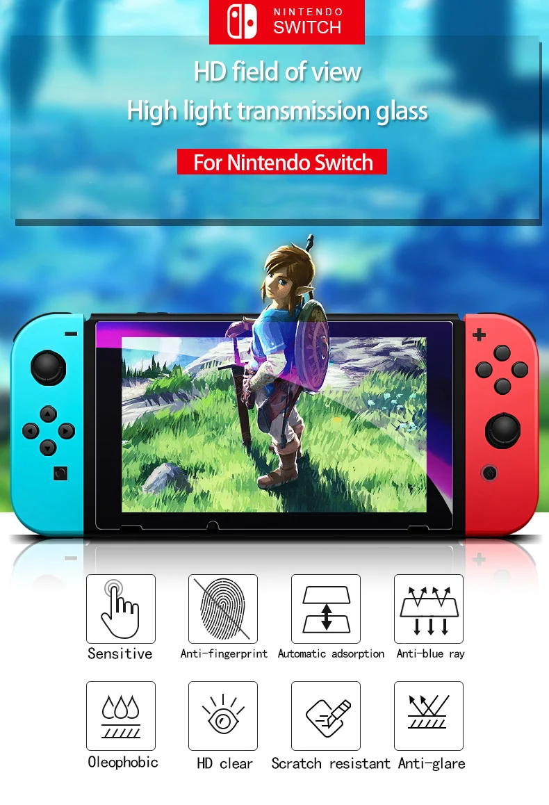 Для экрана nintendo Switch стеклянная пленка для защиты от царапин NS HD пленка NX стеклянная пленка