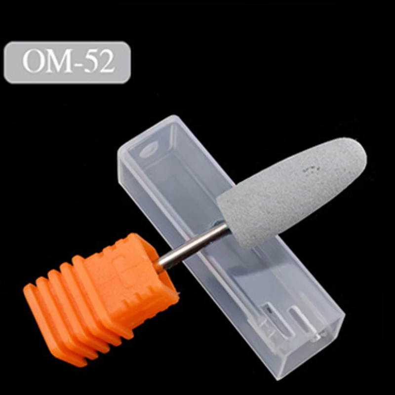 OM-52 6 шт./компл. резины и силикона с объемным Фрезер для ногтей, фрезер для маникюра битный Гибкая полировальная машина электрическая пилка для ногтей инструменты для ногтей - Цвет: OM-52
