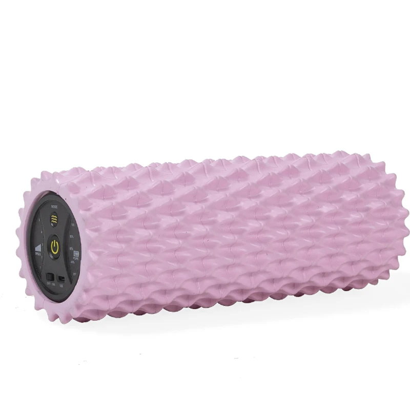 저렴한 전기 폼 롤러 근육 릴랙서 난로 파이프 마사지 스틱 운동 휘트니스 장비 진동 요가 칼럼