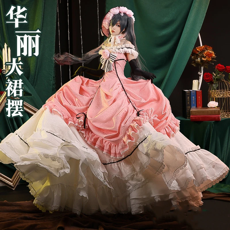 Anime Black Butler Ciel Phantomhive Mockingbird Dress Patry Uniform 2 Style Cosplay Costume Women Halloween FreeShipping 2021New