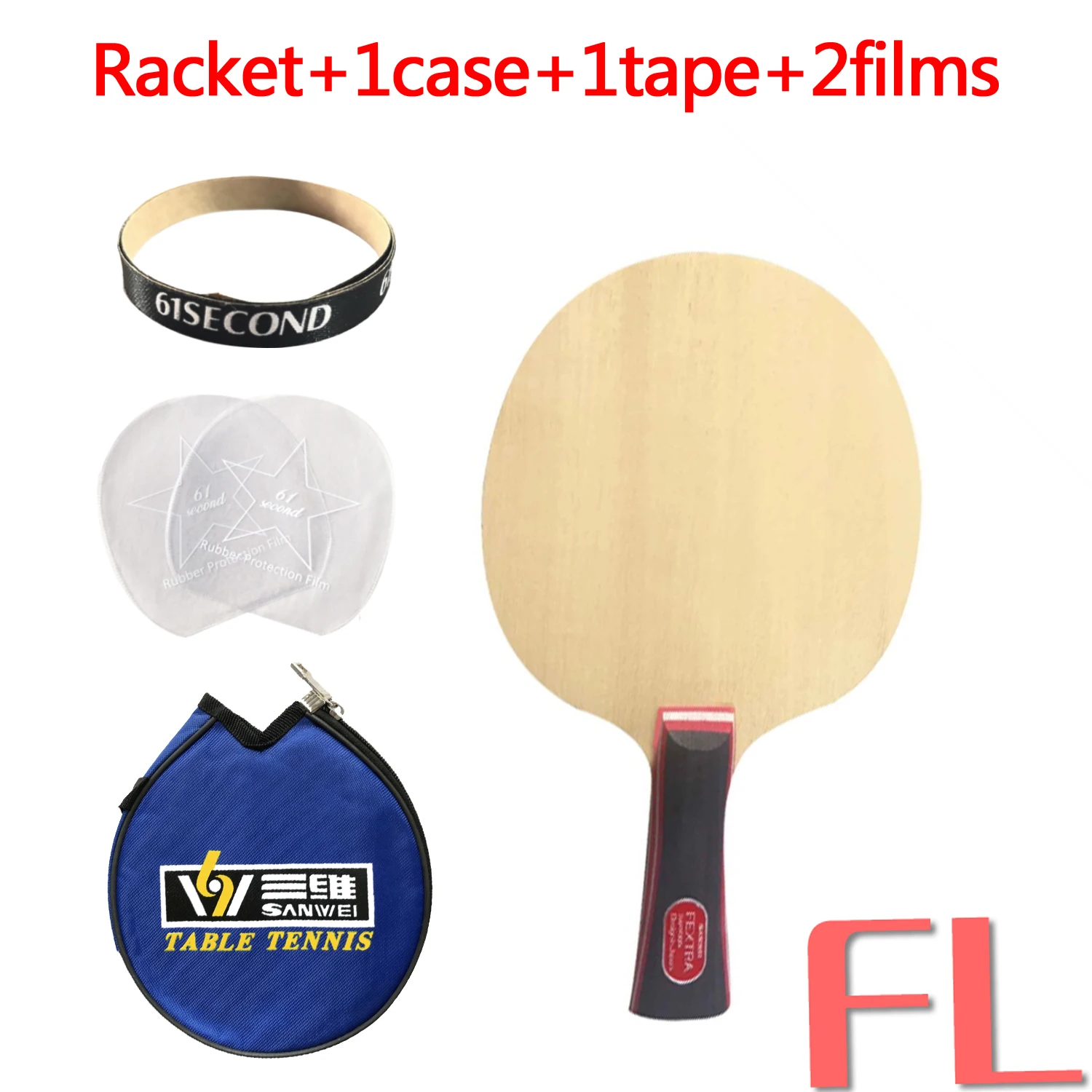 FL with Y 1 case Sanwei FEXTRA 7 ракетка для настольного тенниса ракетка для пинг понга летучая мышь - Цвет: FL with Y 1 case