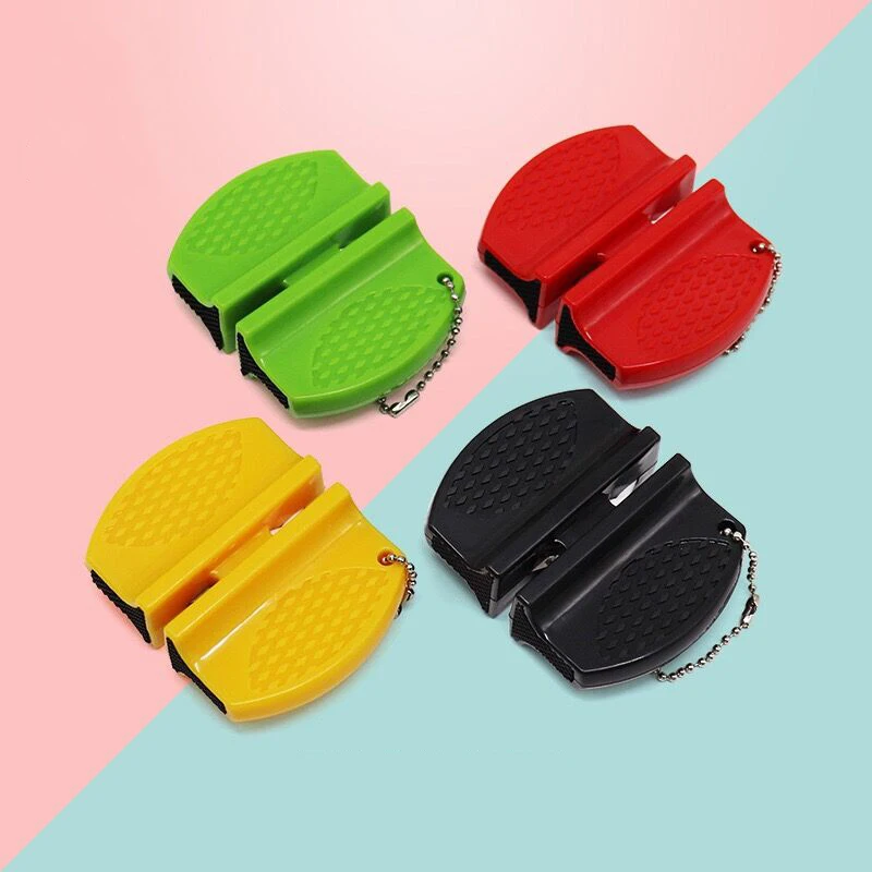 Мини точилка для ножей керамический двухступенчатый вольфрамовый портативный