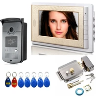 home intercom 7 inch wired monitor night vision 1000tvl doorbell camera visual video door phone for security system