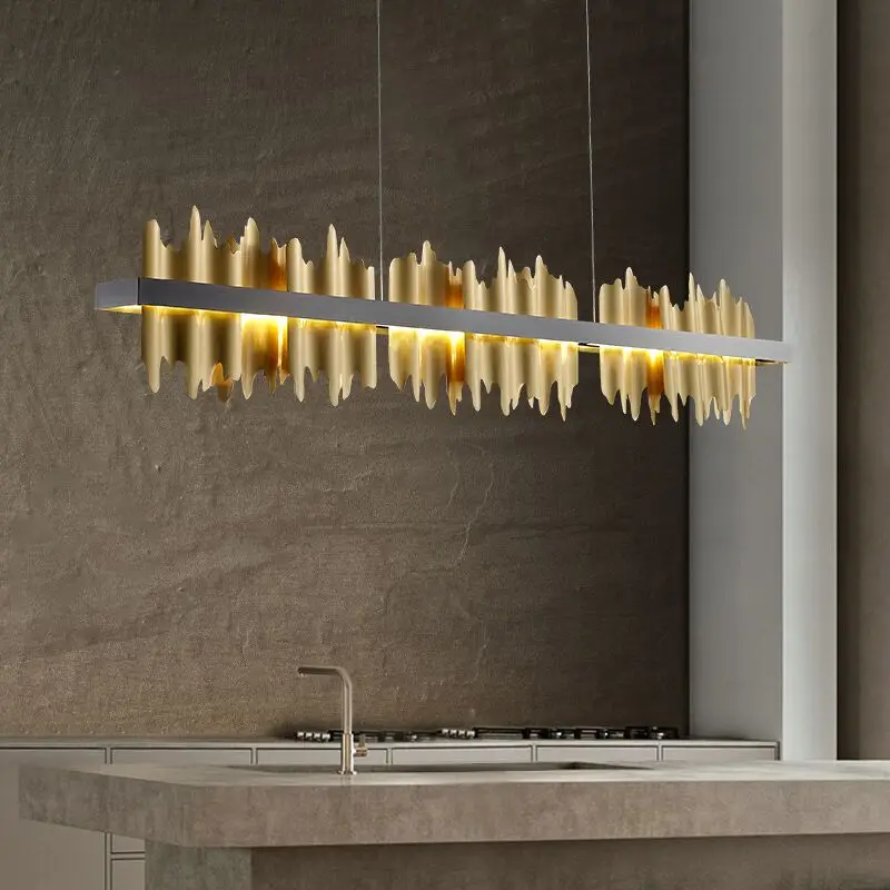 Kopen De Nieuwe Postmoderne Nieuwe Villa Samengestelde Vloer In De Bergen, De Woonkamer De Slaapkamer Zwart Droplight Lampen En Lantaarns