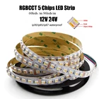 Высококачественная Светодиодная лента 5 в 1 5050 RGB CCT 12 В 24 В 5 цветов в 1 чипы RGB + WW + CW 60 светодиодовм 96 светодиодовм RGBW