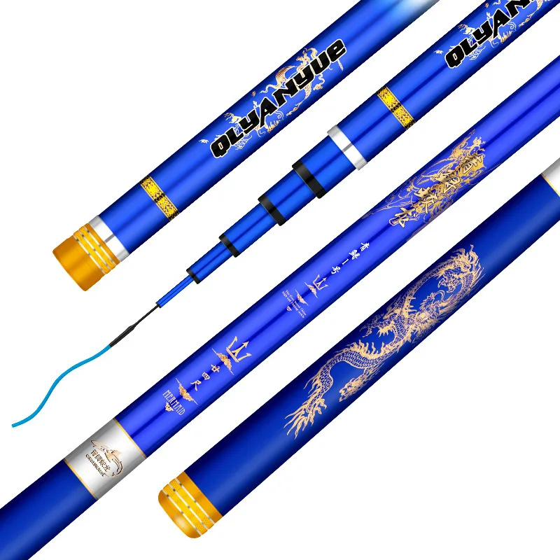 ultra light telescopic fishing rods best Portable carbon Fishing rod blue Spin winter conqueror peche au coup Fishing supplies enlarge
