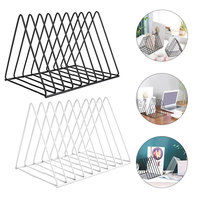 

2Pcs Creative Book Storage Rack Metal Iron CD Display Holder Sundries Organizer Rack